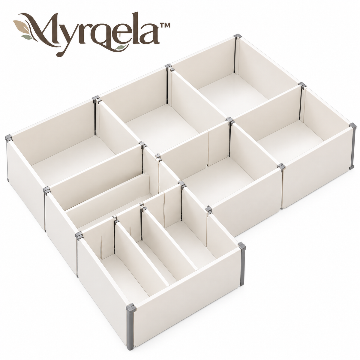 Myrqela™ Adjustable Drawer Organizer – Customizable Storage Divider System