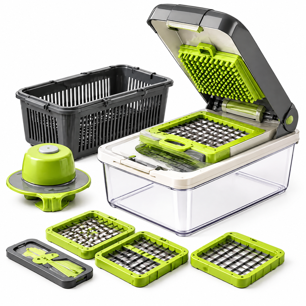 Myrqela™ Multi-Function Vegetable Chopper – Easy Food Prep Cutter with Stainless Steel Blades