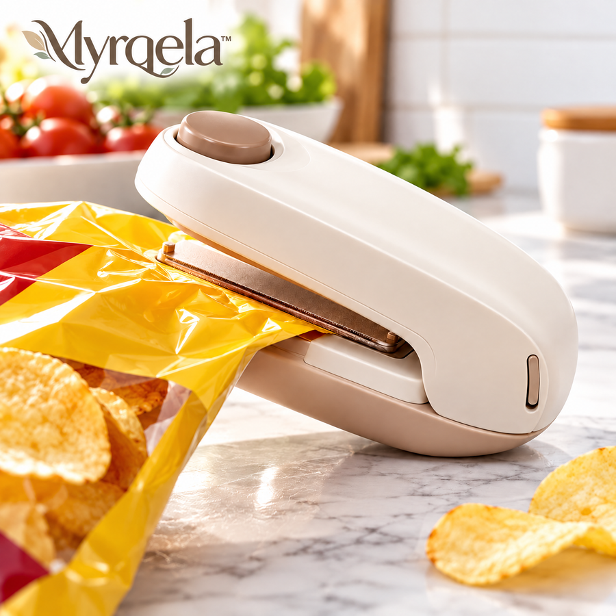 Myrqela™ Mini Heat Sealer – Portable Food Bag Sealing Machine