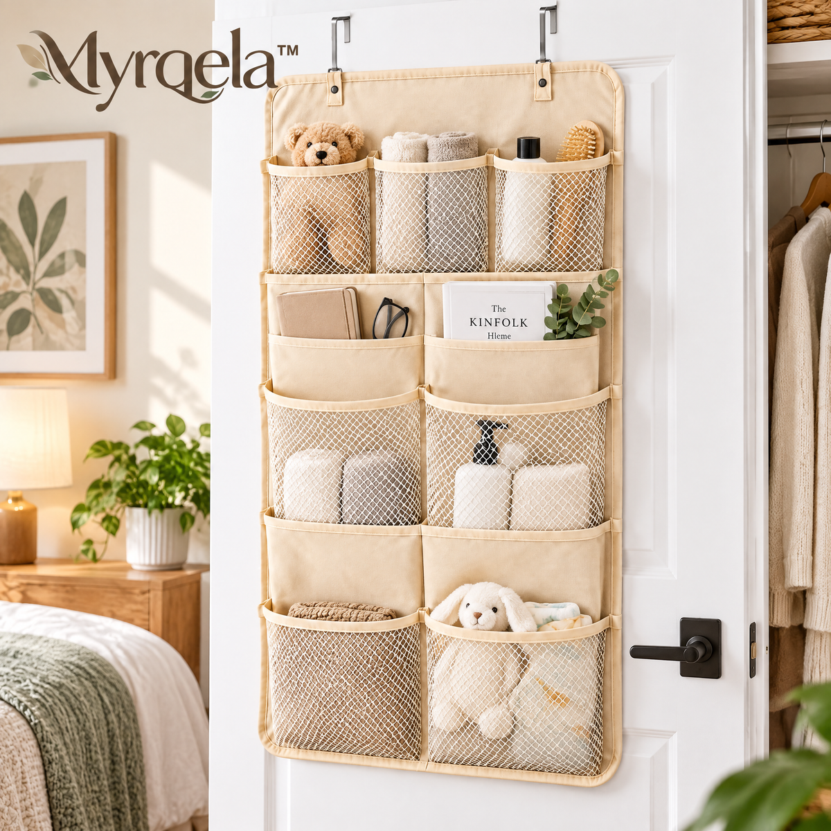 Myrqela™ Over The Door Organizer – Large Capacity Hanging Storage Bag