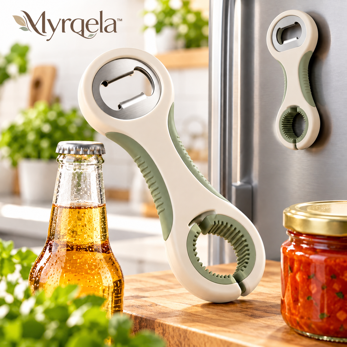 Myrqela™ Multi-Function Bottle Opener – Stainless Steel Kitchen Opening Tool