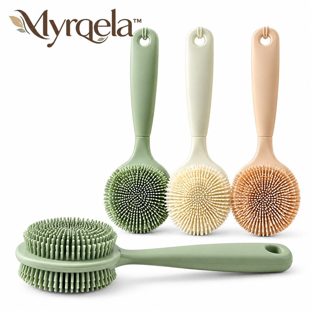 Myrqela™ Silicone Dish Brush – Premium Kitchen Scrubber with Soft Cleaning Bristles