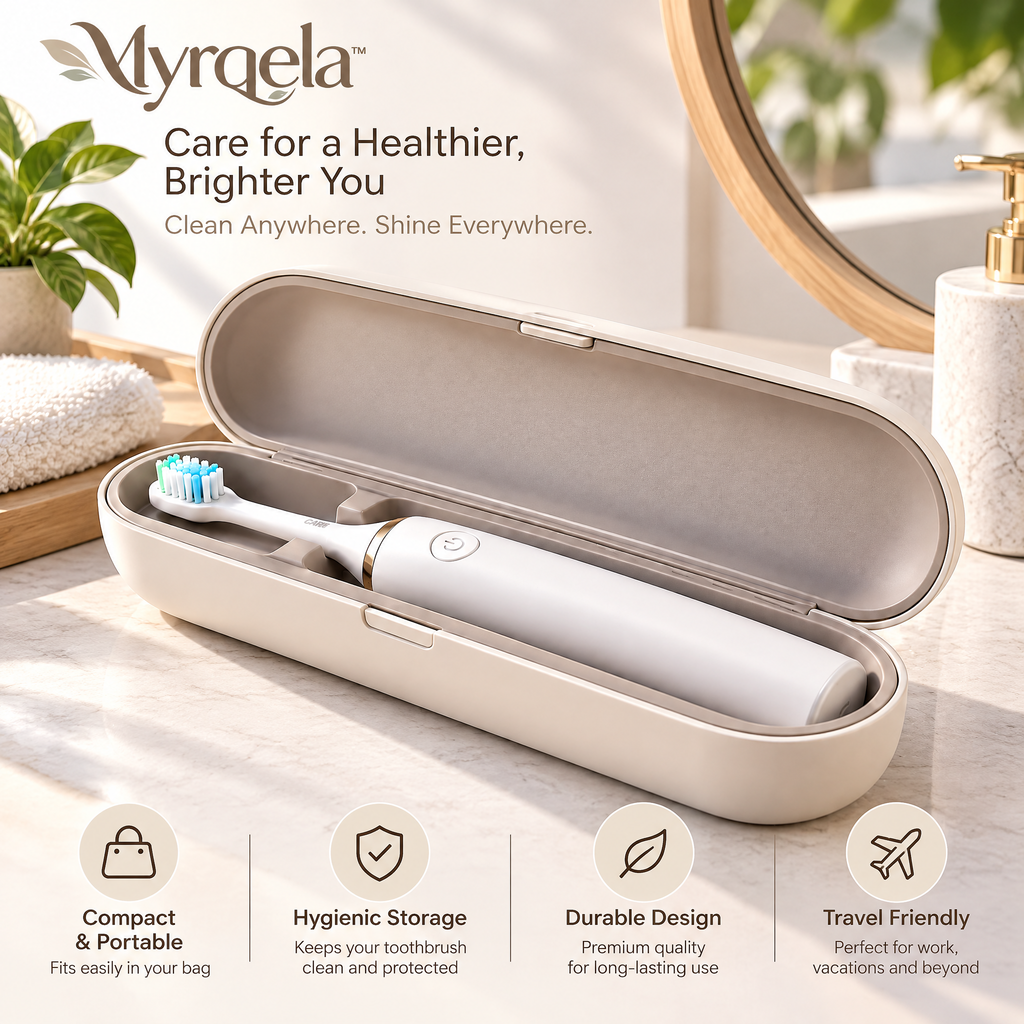 Myrqela™ Electric Toothbrush Travel Case – Hygienic Portable Storage Protector