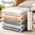 Myrqela™ Vacuum Storage Bags – Space Saving Compression Bags with Hand Pump